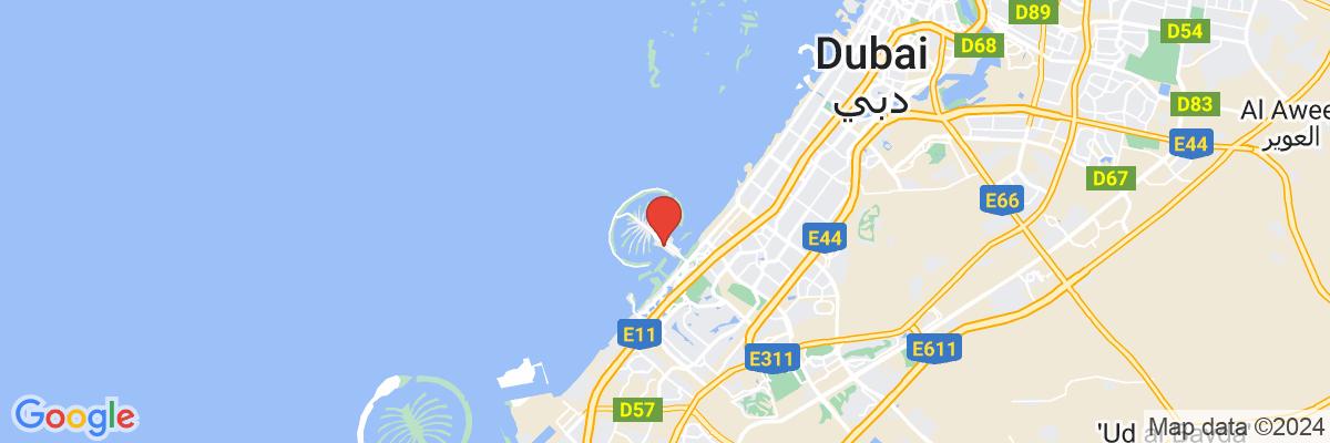 Na mape · Hotel Radisson Beach Resort Palm Jumeirah Dubai