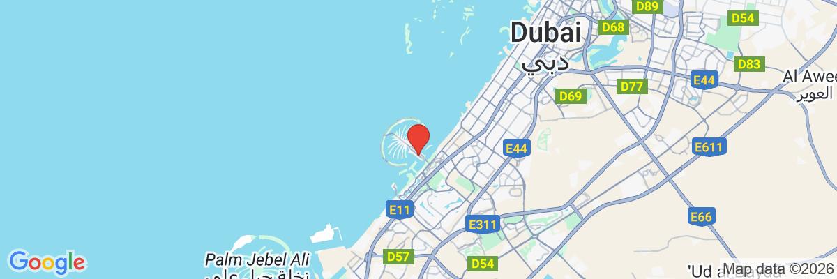 Na mape · Hotel Marriott Resort Palm Jumeirah