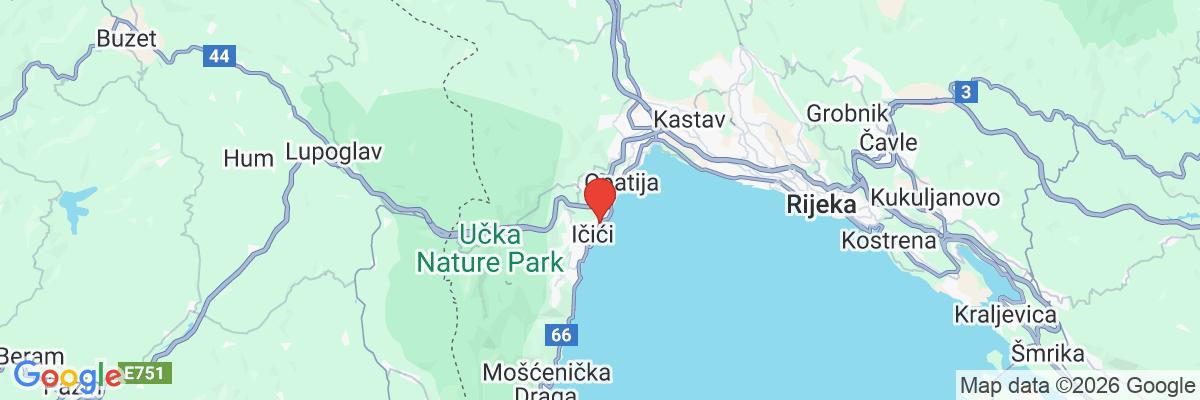 Na mape · Hotel Ičići