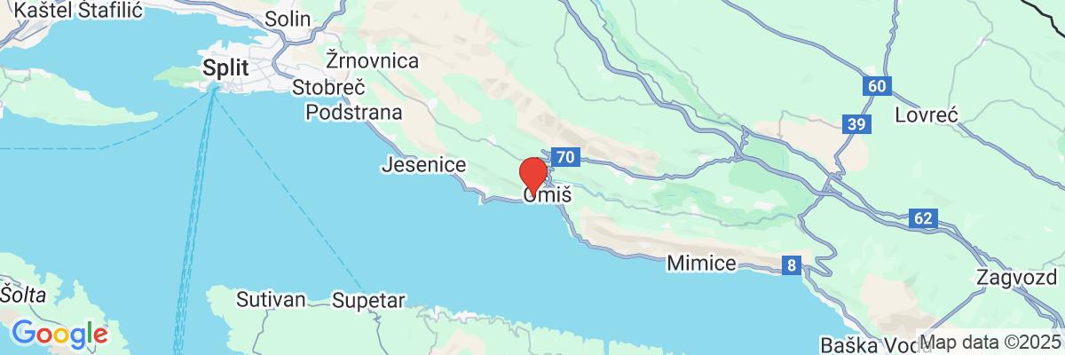 Na mape · Camp Almissa (ex. Galeb)