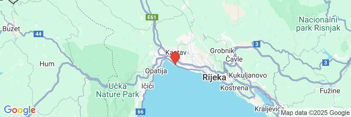 Na mape · Hotel Hilton Rijeka Costabella Beach Resort & Spa