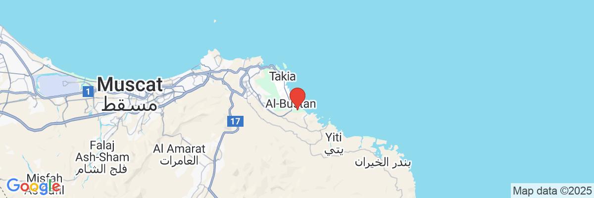 Na mape · Hotel Al Bustan Palace, A Ritz-Carlton Hotel