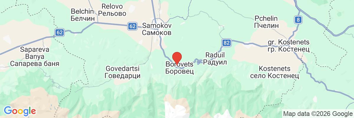 Na mape · Hotel Lion Borovetz