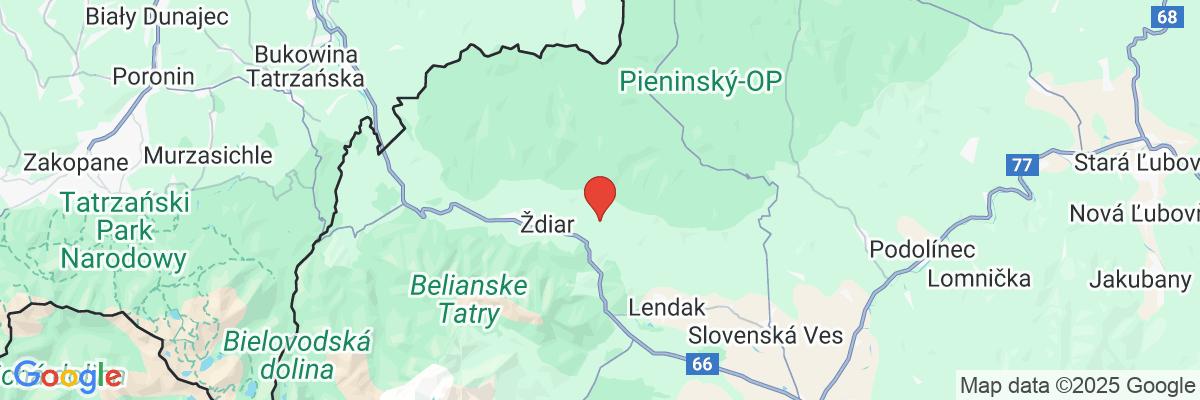 Na mape · Apartmány Bachledka