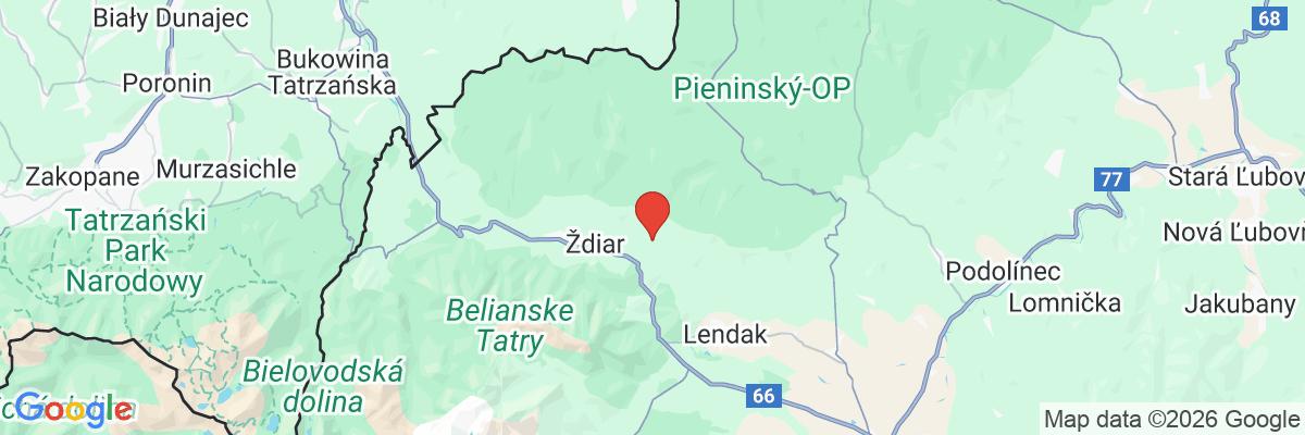 Na mape · Apartmány Bachledka