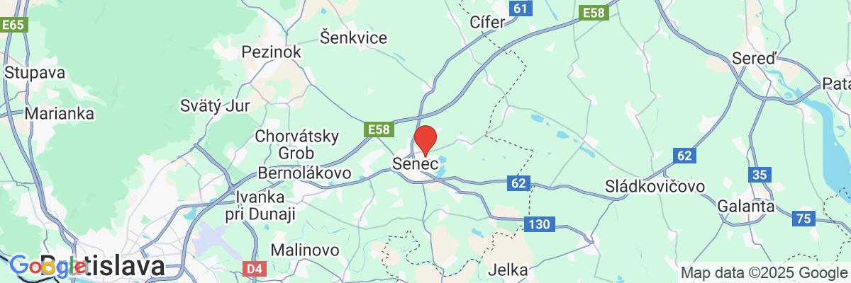 Na mape · Hotel Senec  Aqua Resort