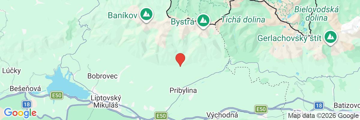 Na mape · Horská Chata OREŠNICA