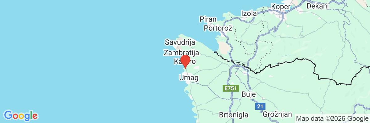 Na mape · Apartmány Amfora Plava Laguna