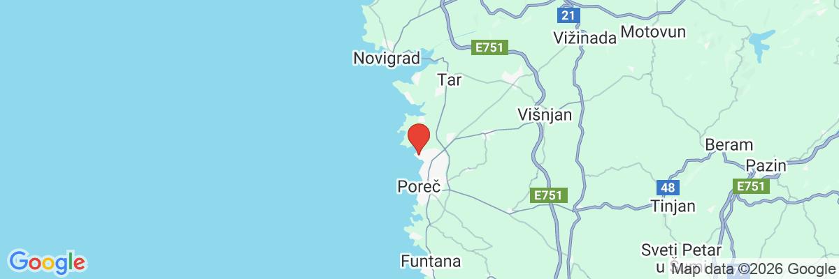 Na mape · Hotel Materada Plava Laguna