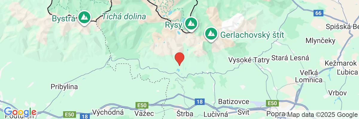 Na mape · FIS Štrbské Pleso