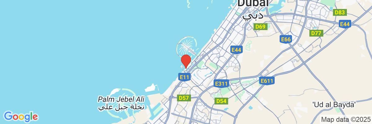 Na mape · Hotel Amwaj Rotana Jumeirah Beach Dubai