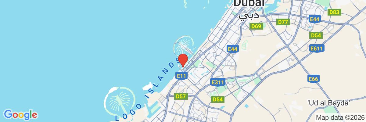 Na mape · Hotel Amwaj Rotana Jumeirah Beach Dubai