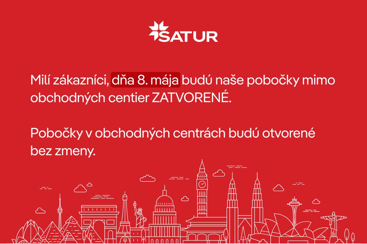 8. mája budú naše pobočky ZATVORENÉ (okrem obchodných centier)
