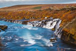 Hraunfossar. Island