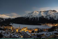 Lyžiarsky rezort St. Moritz v Švajčiarsku.