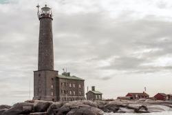 Maják Bengtskär pri meste Hanko vo Fínsku.