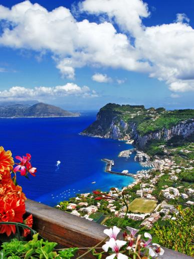 Capri a Vezuv za víkend -pohľad na more