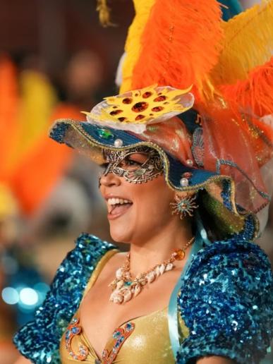 Masky počas karnevalu na ostrove Madeira.