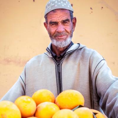 Marocký predavač citrónov.