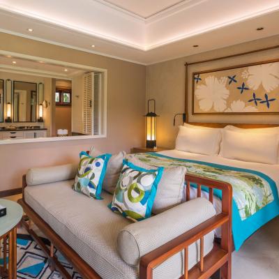 Hotelová izba Constance Lemuria. Seychely.