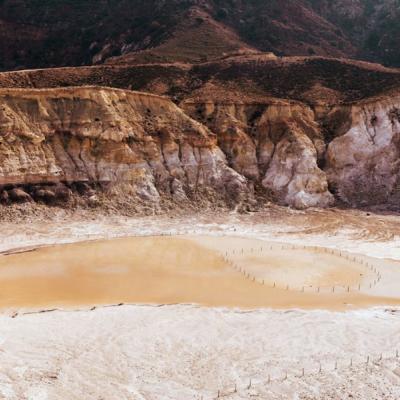 Vulkanický ostrov Nisyros pri ostrove Kos.