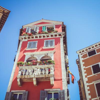 Historické budovy mesta Rovinj.