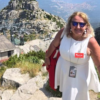 Slávka Kóňová na Elbe pri výstupe na horu Monte Capanne.