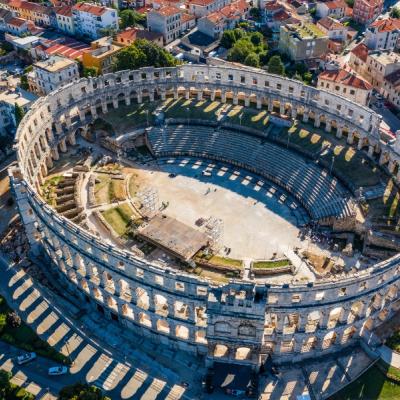 Antický amfiteáter v Pule. Chorvátsko.