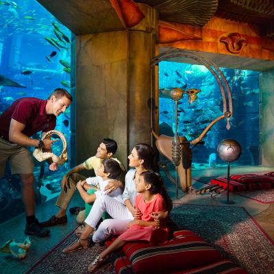Akvárium a rodina s deťmi v Dubaji.