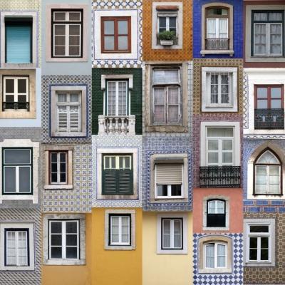 Kachličkové domy v Lisabone.