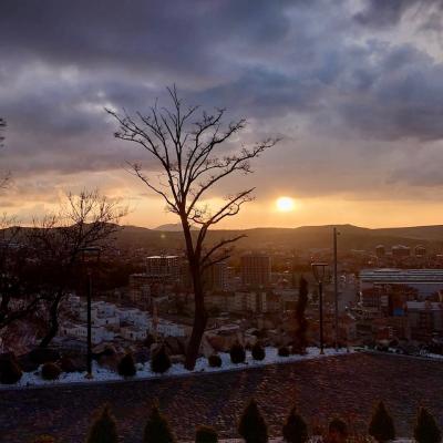 Západ slnka z pevnosti Nevşehir