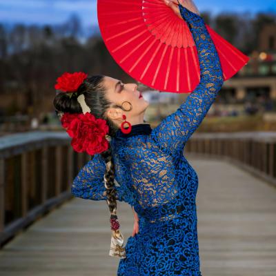 Tanečnica flamenca v Španielsku.