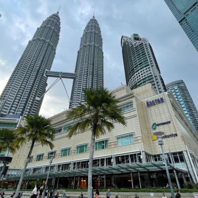 Petronas Towers v Kuala Lumpur.