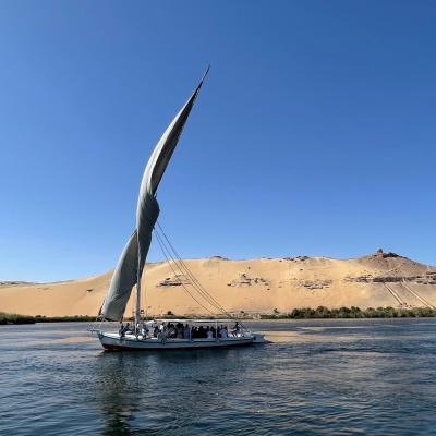 Egyptská feluka na Níle.