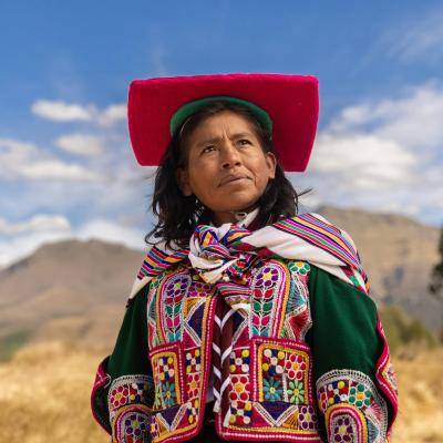 Peruánska žena v kroji.