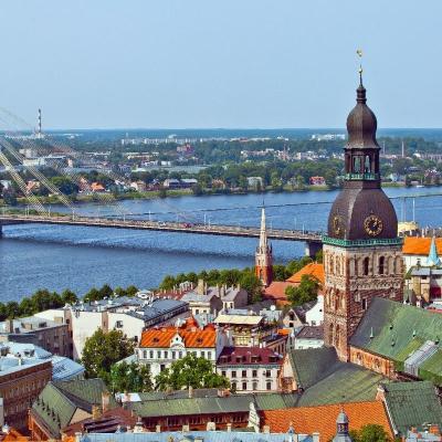 Hlavné mesto Riga most