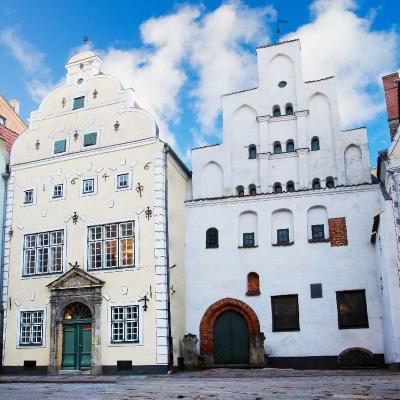 typické domčeky Riga