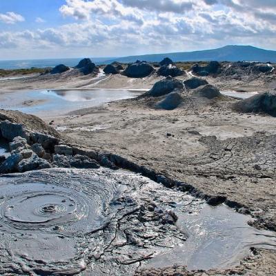 Národný park Gobustan a bahno.