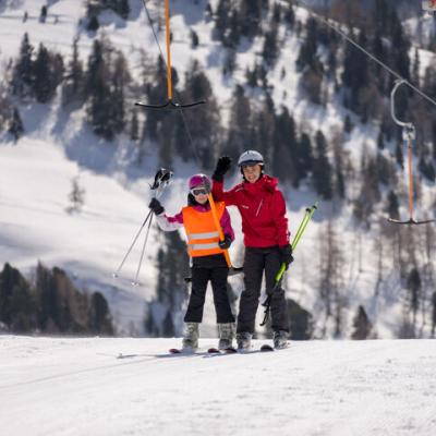 Planet Fun na lyžiach.Turracher Höhe. Rakúsko