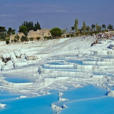 Pamukkale v Turecku.