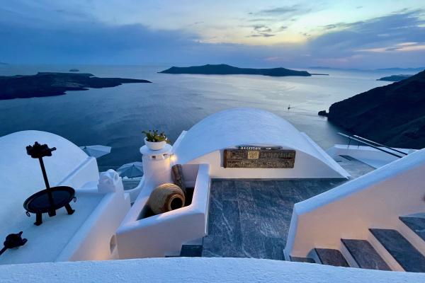 Západ slnka vo Fira.