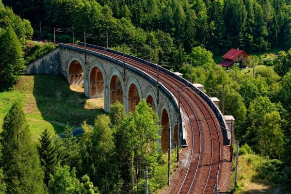 Semmeringský priesmyk- vlakový prejazd