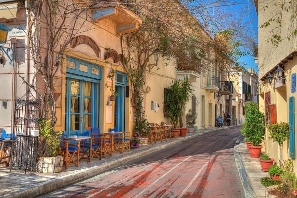 Historické stavby v Aténach.