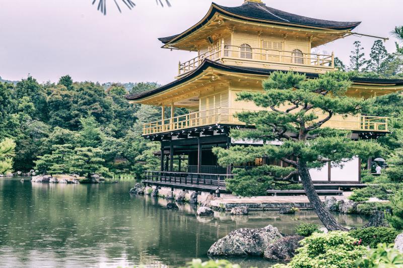 Zlatý pavilón Kinkakudžii, Japonsko