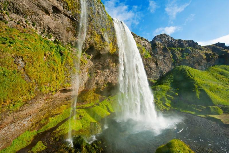 Skógafoss a Seljalandsfoss, Island