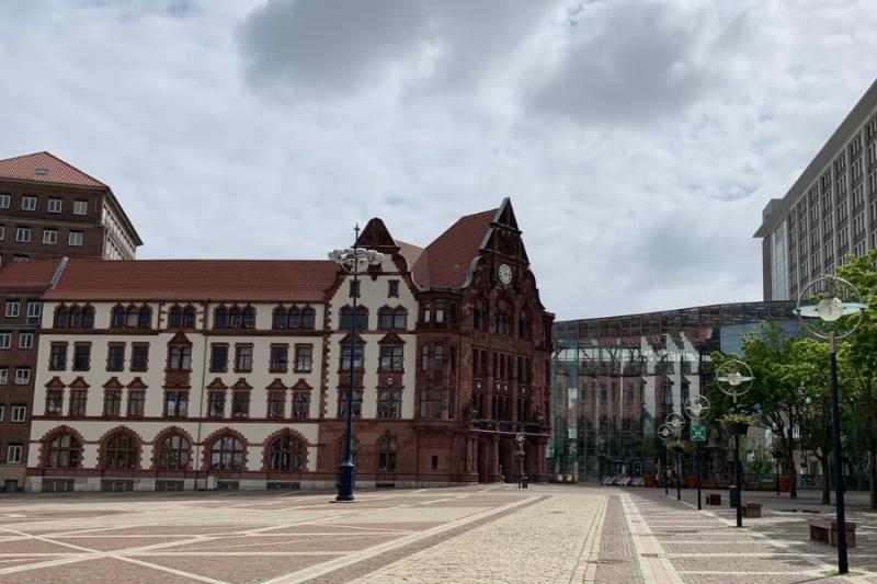 Historické centrum mesta Dortmund. Nemecko