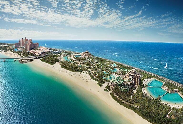 Pohľad na hotel Atlantis na Palmovom ostrove
