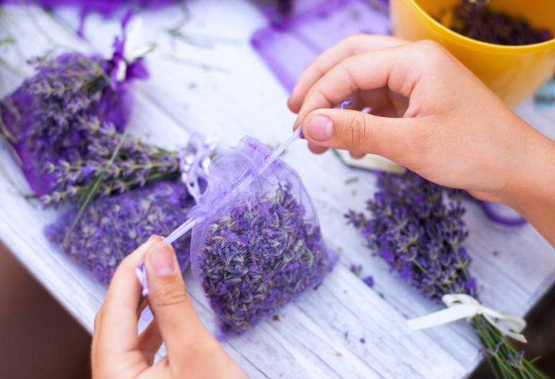 Levanduľové vrecúška.