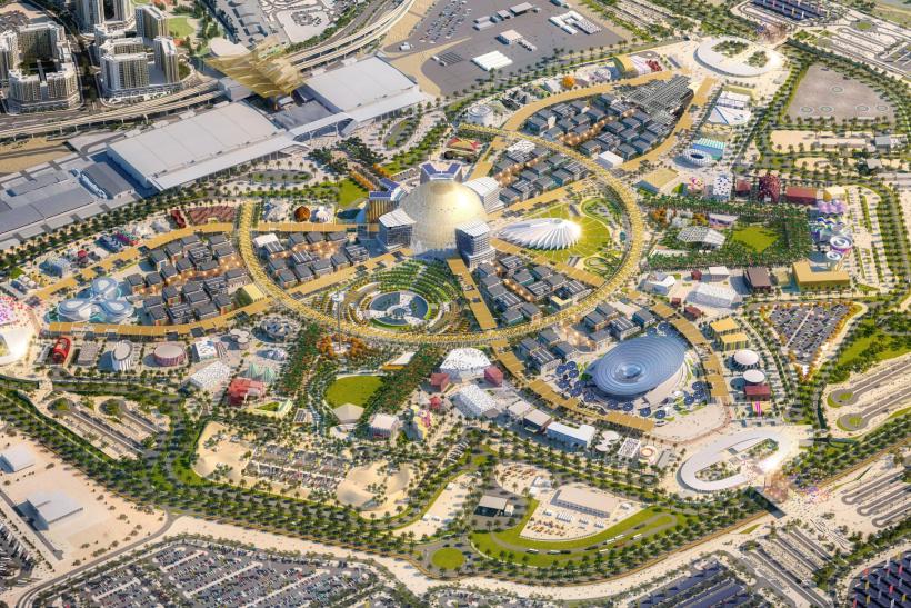 Mapa EXPO v Dubaji.