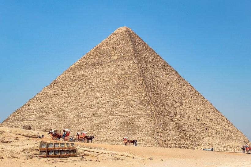 Cheopsova pyramída. Gíza. Egypt
